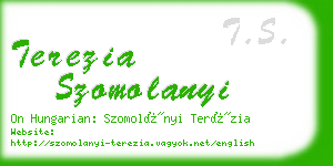 terezia szomolanyi business card